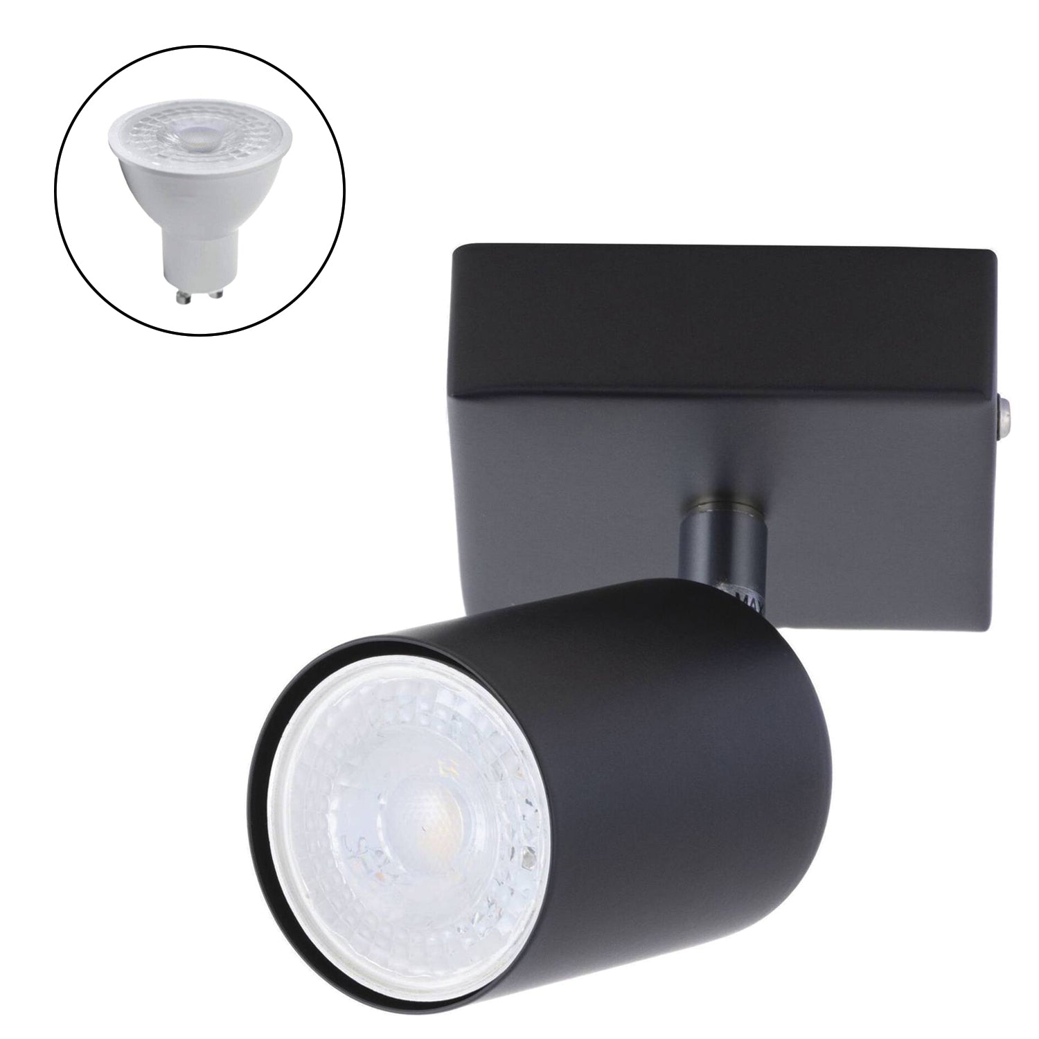 Foco Spotlight Negro 1X Con Ampolleta 55W Gu 10 M Sku3002434Agc 3002434Agf