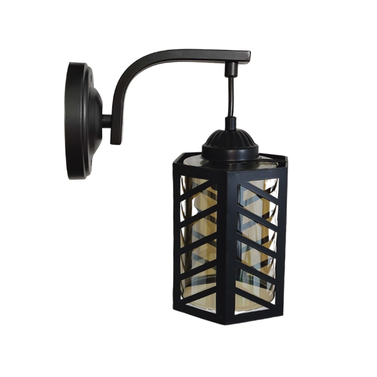 Aplique Colgante Farol Porta E 27 Negro Sku36067