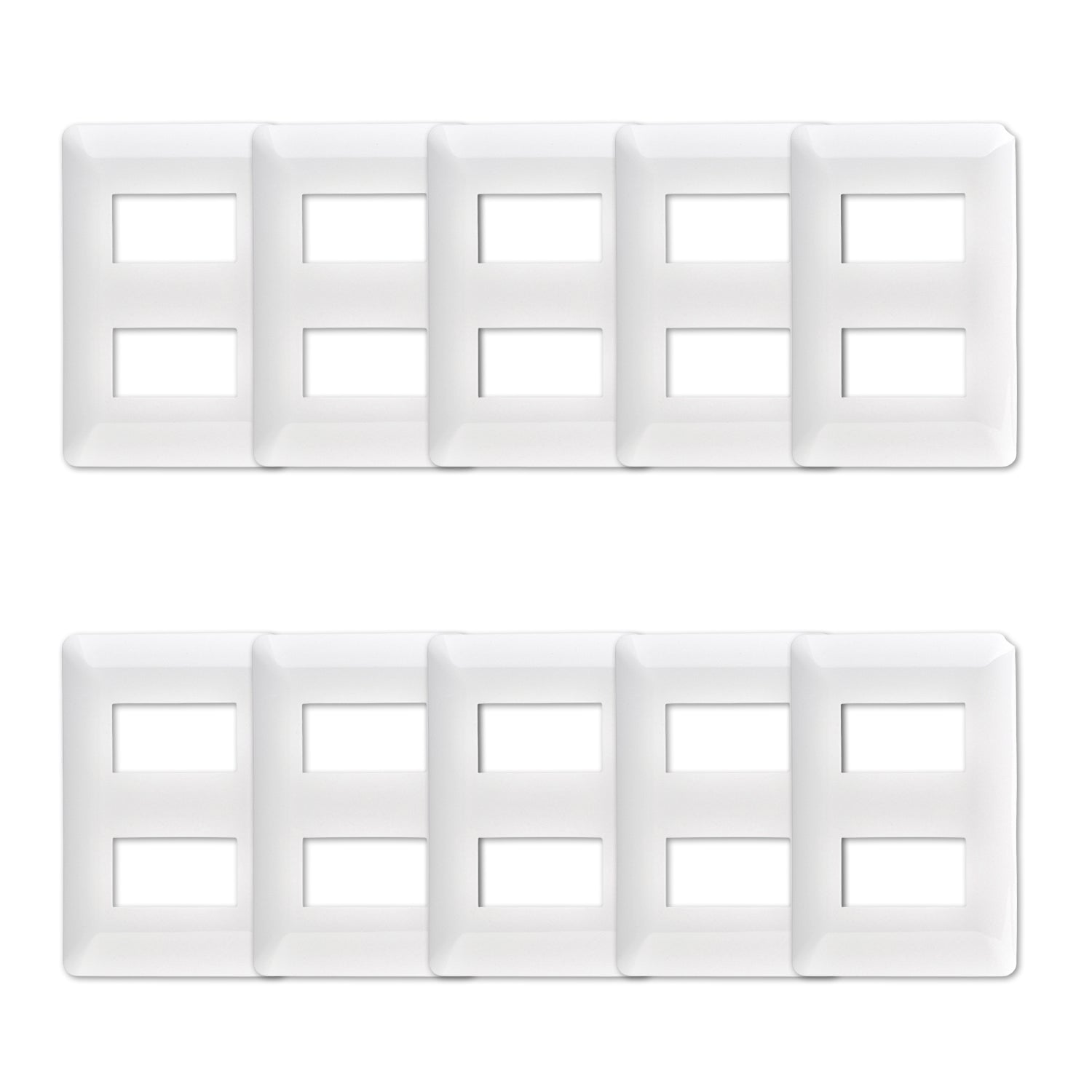 Pack 10 Placa Doble Con Soporte Blanco Sku36112 10