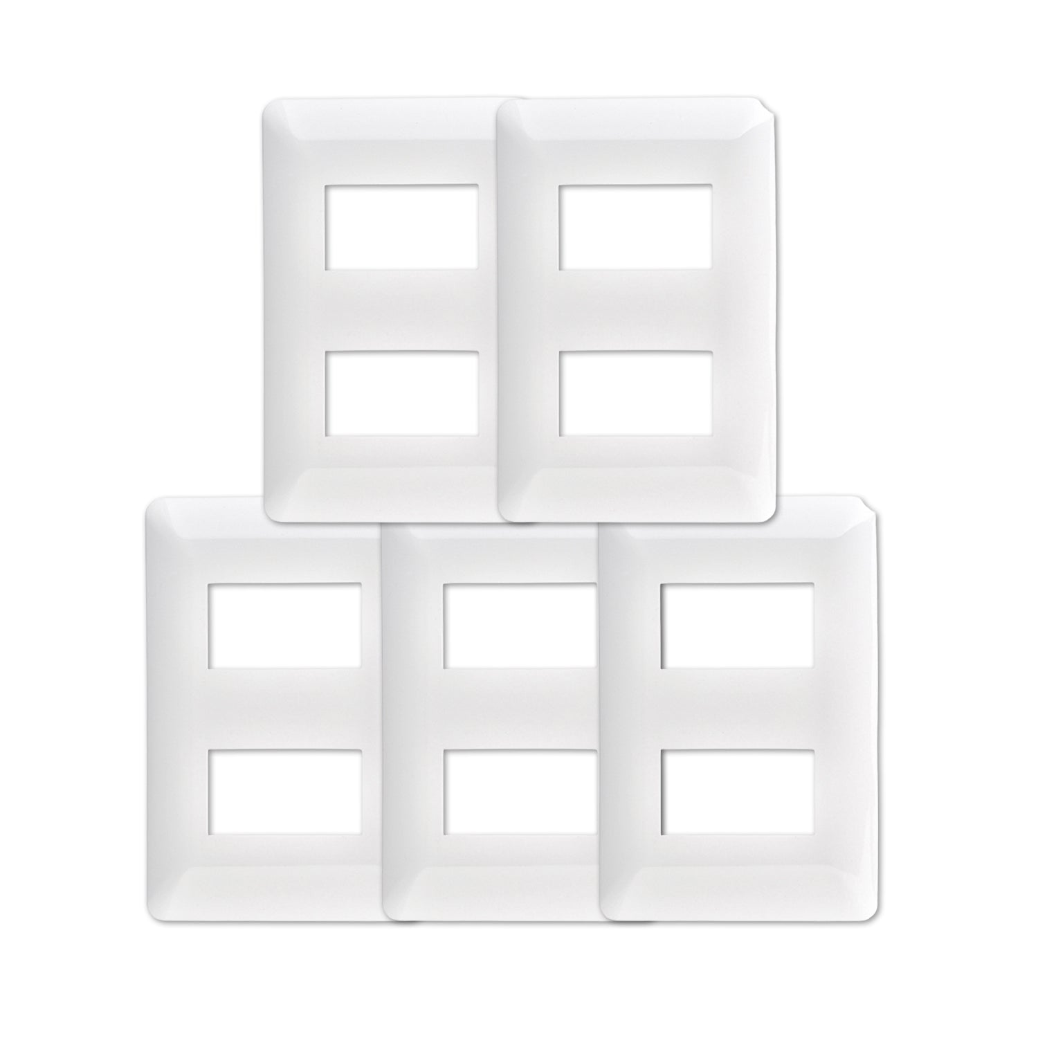 Pack 5 Placa Doble Con Soporte Blanco Sku36112 5