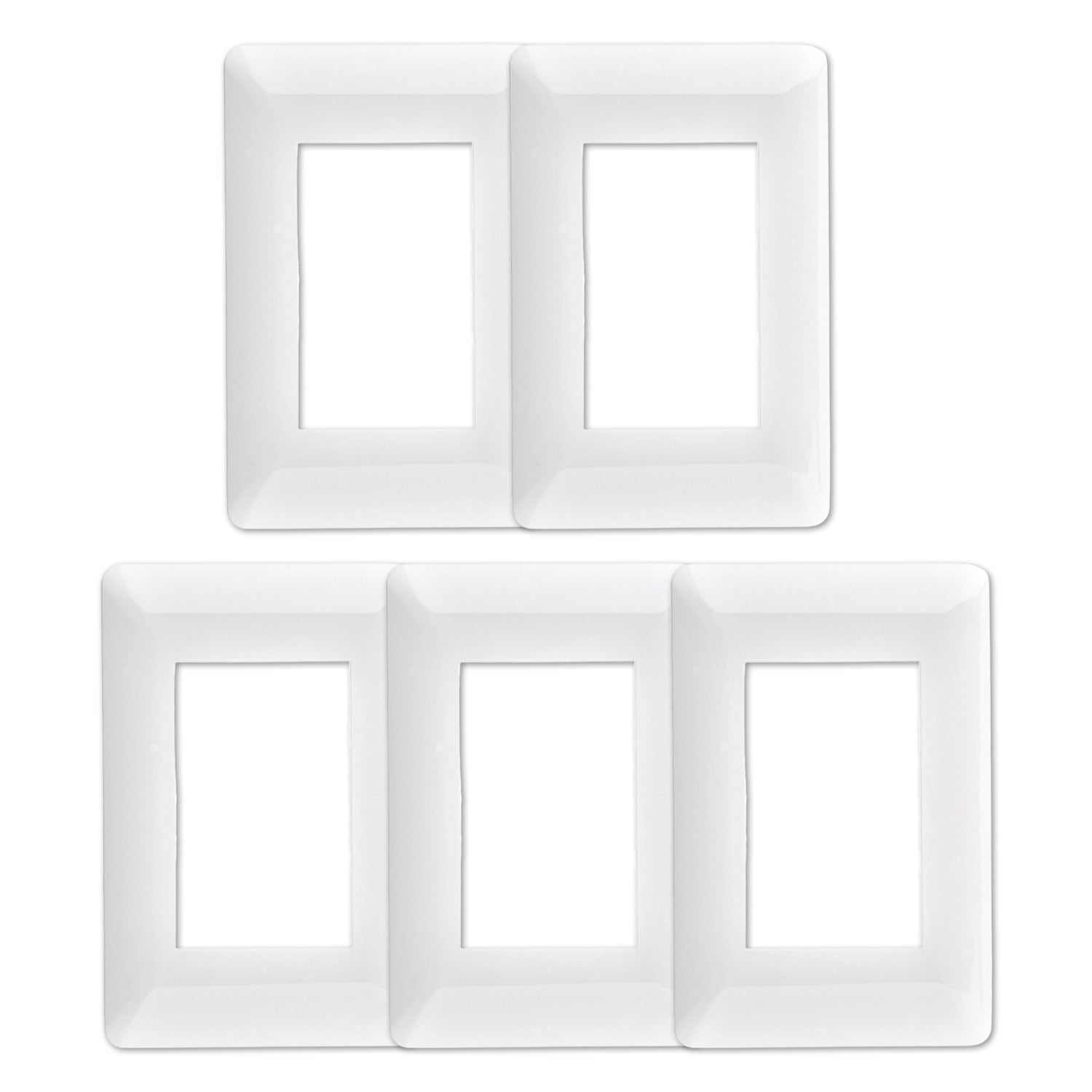 Pack 5 Placa Triple Con Soporte Blanco Sku36113 5
