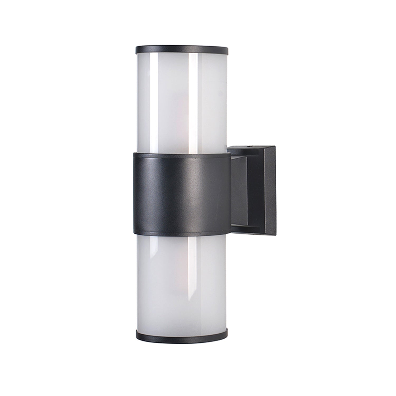 Aplique Led Cilindrico Doble Porta E 27 Negro Incluye Ampolletas Sku36199 C 36199 F