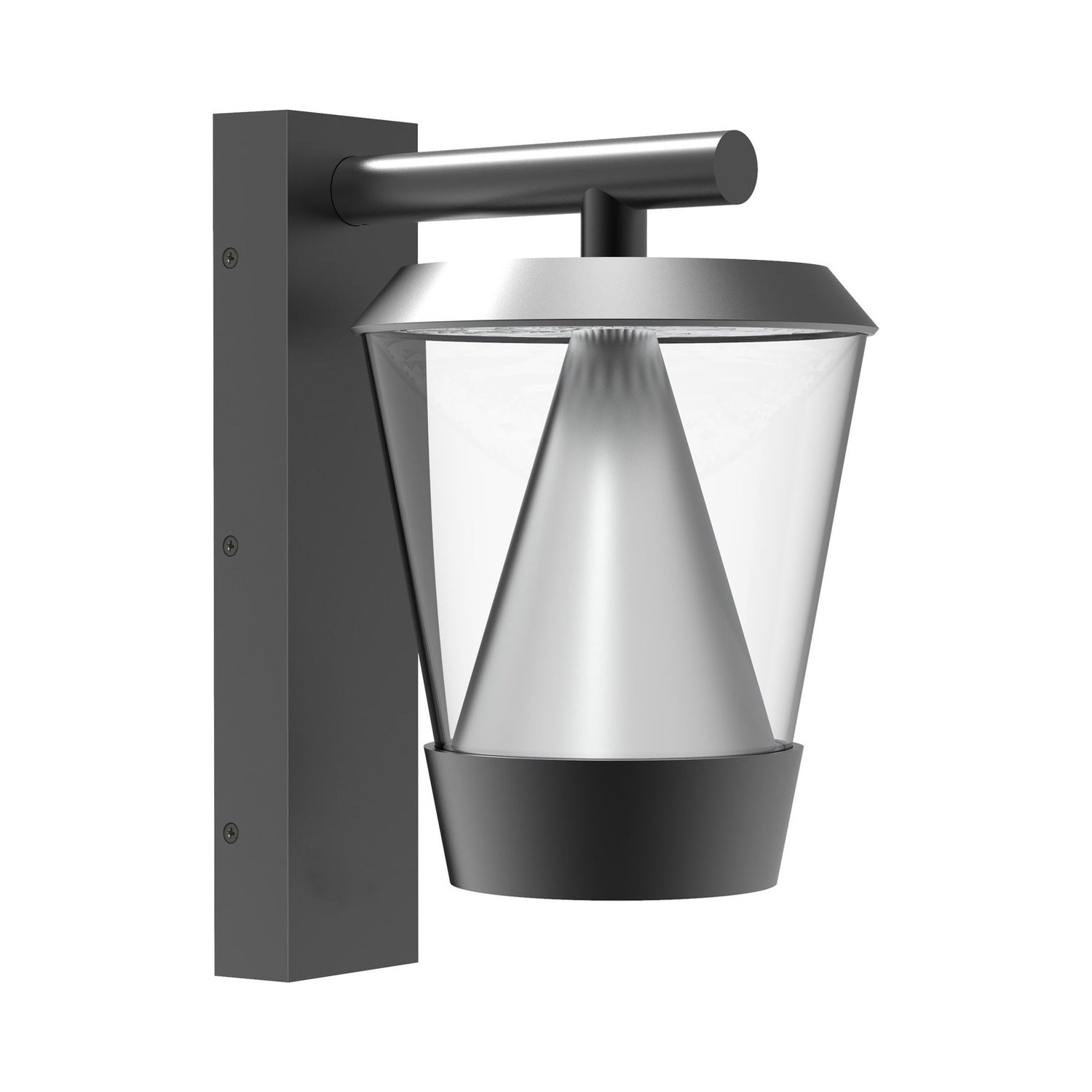 Aplique Led Farol Conico Negro 16W Luz Calida