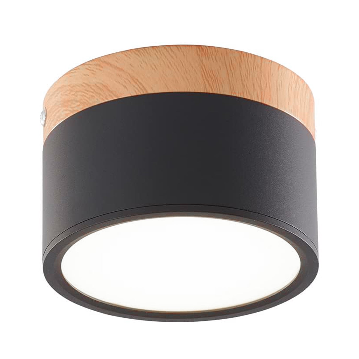 Panel Led Deco Sobrepuesto Madera 7W Negro