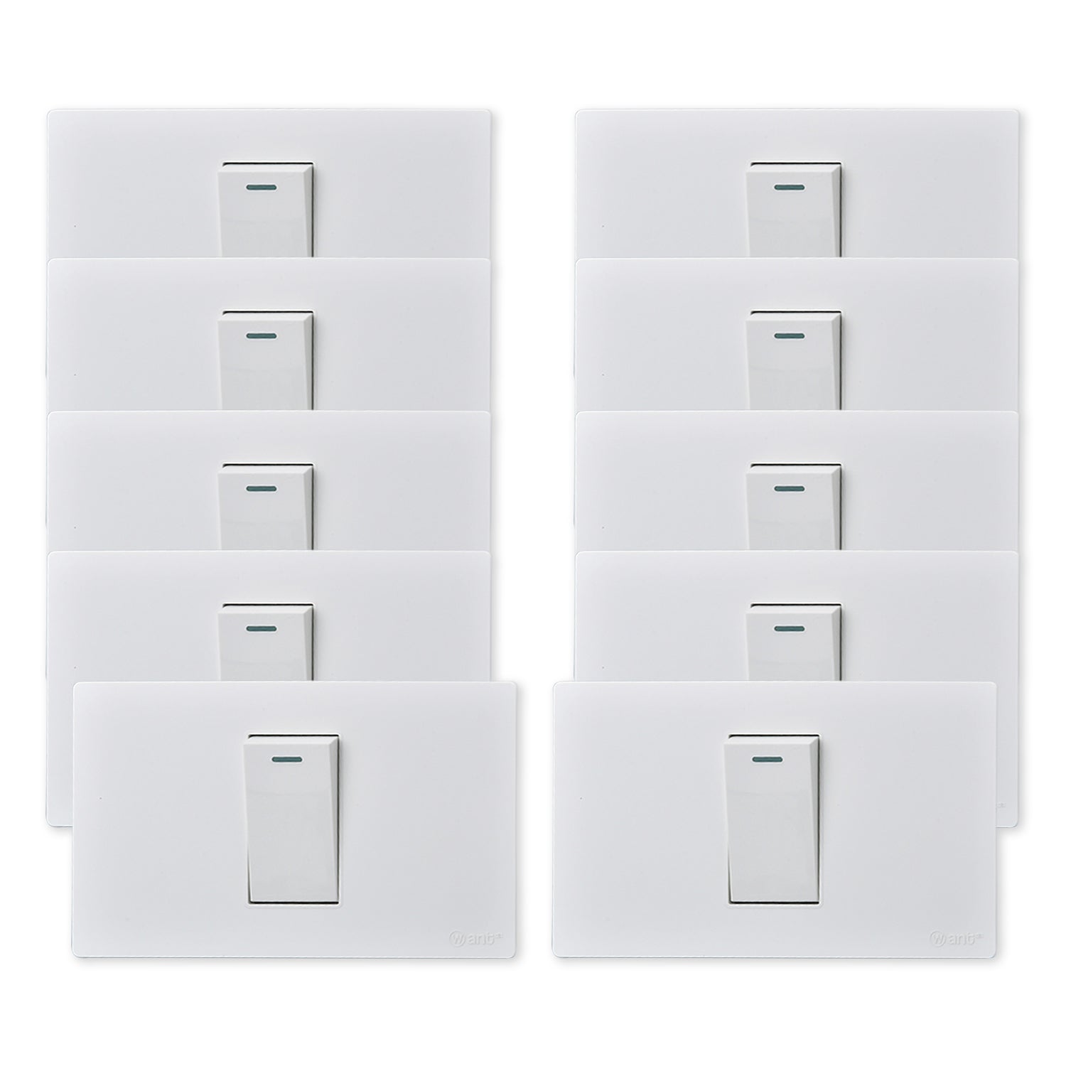 Pack 10 Interruptores Simple Metalico 9 24 16A