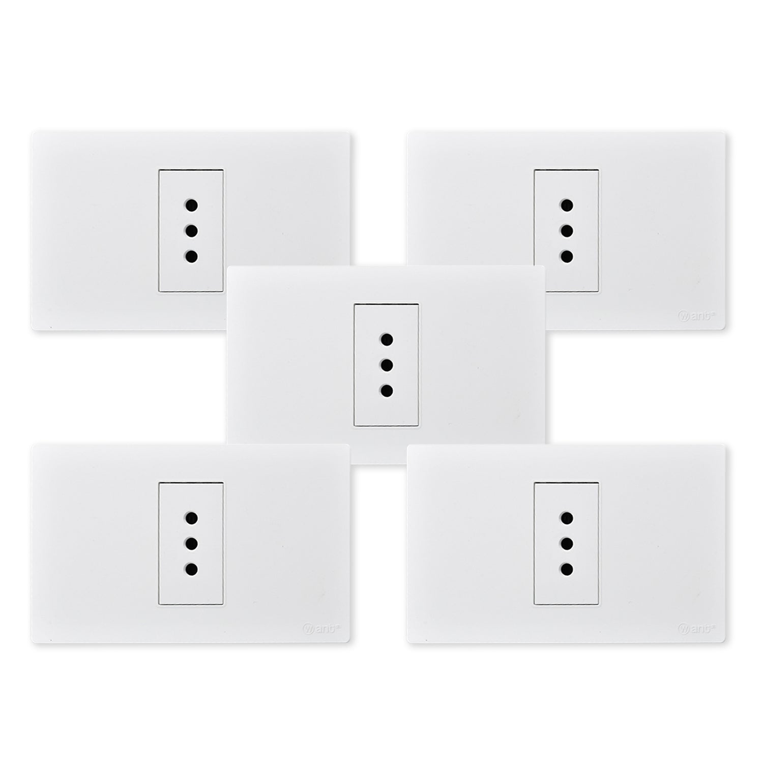 Pack 5 Tomacorriente Simple Metalico 10A