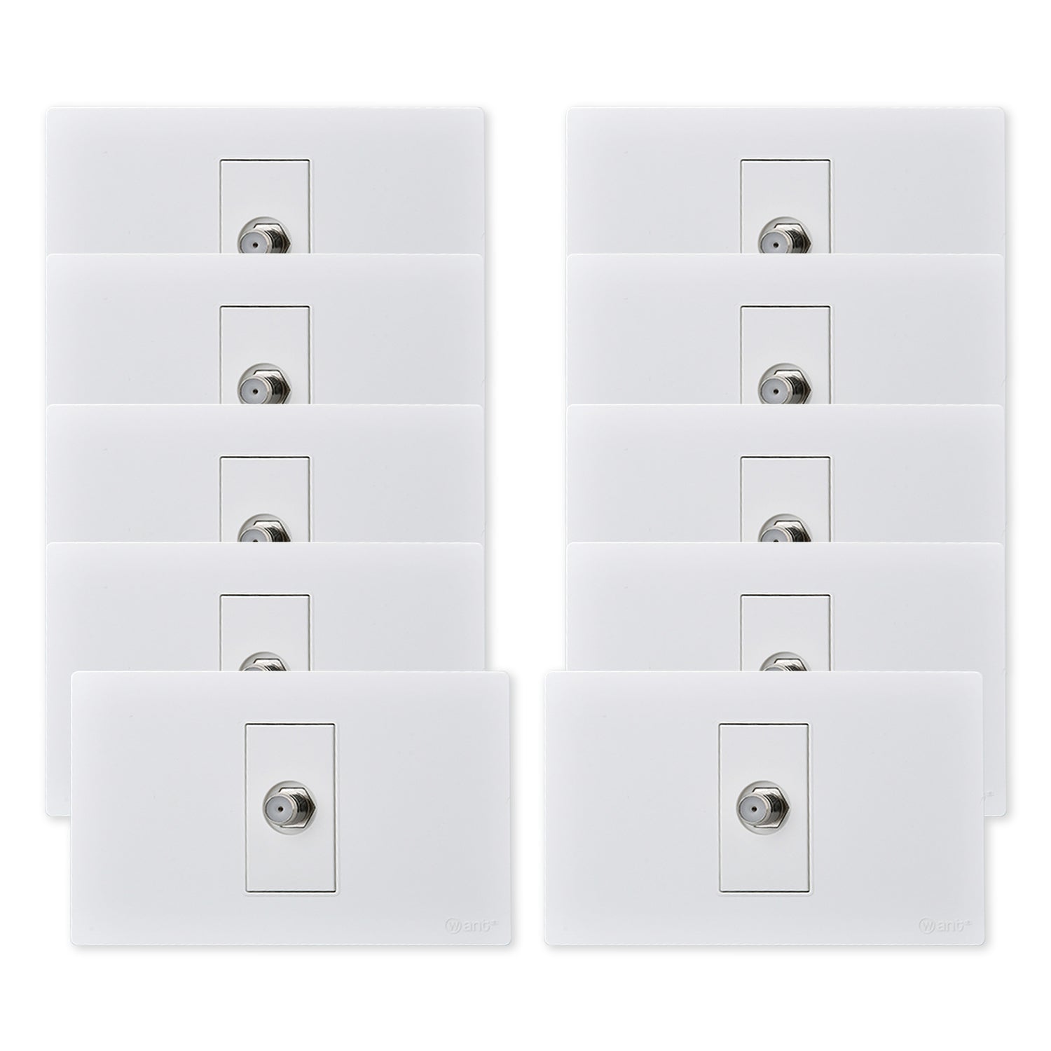 Pack 10 Toma Tv Metalico