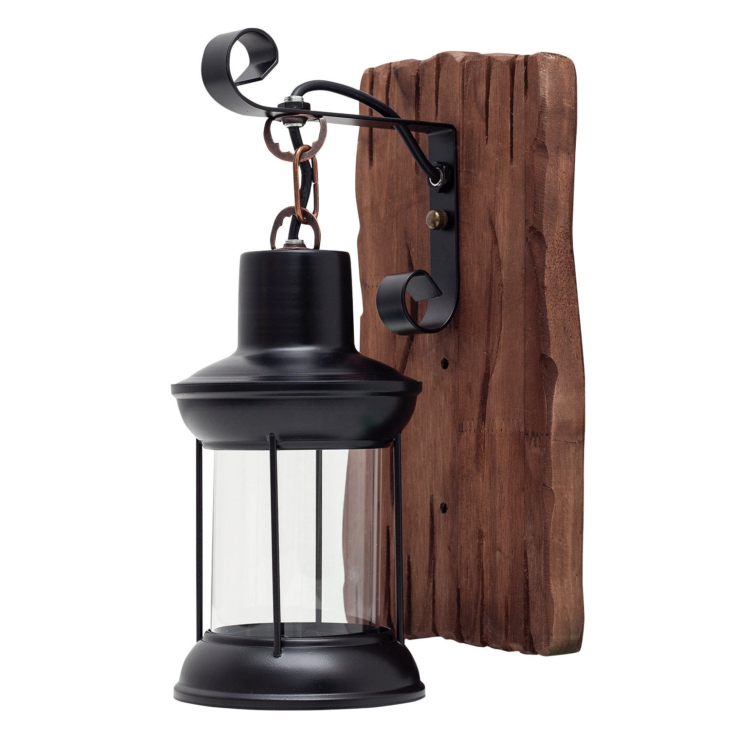 Aplique Tipo Farol Porta E 27 Madera Kavet Ii