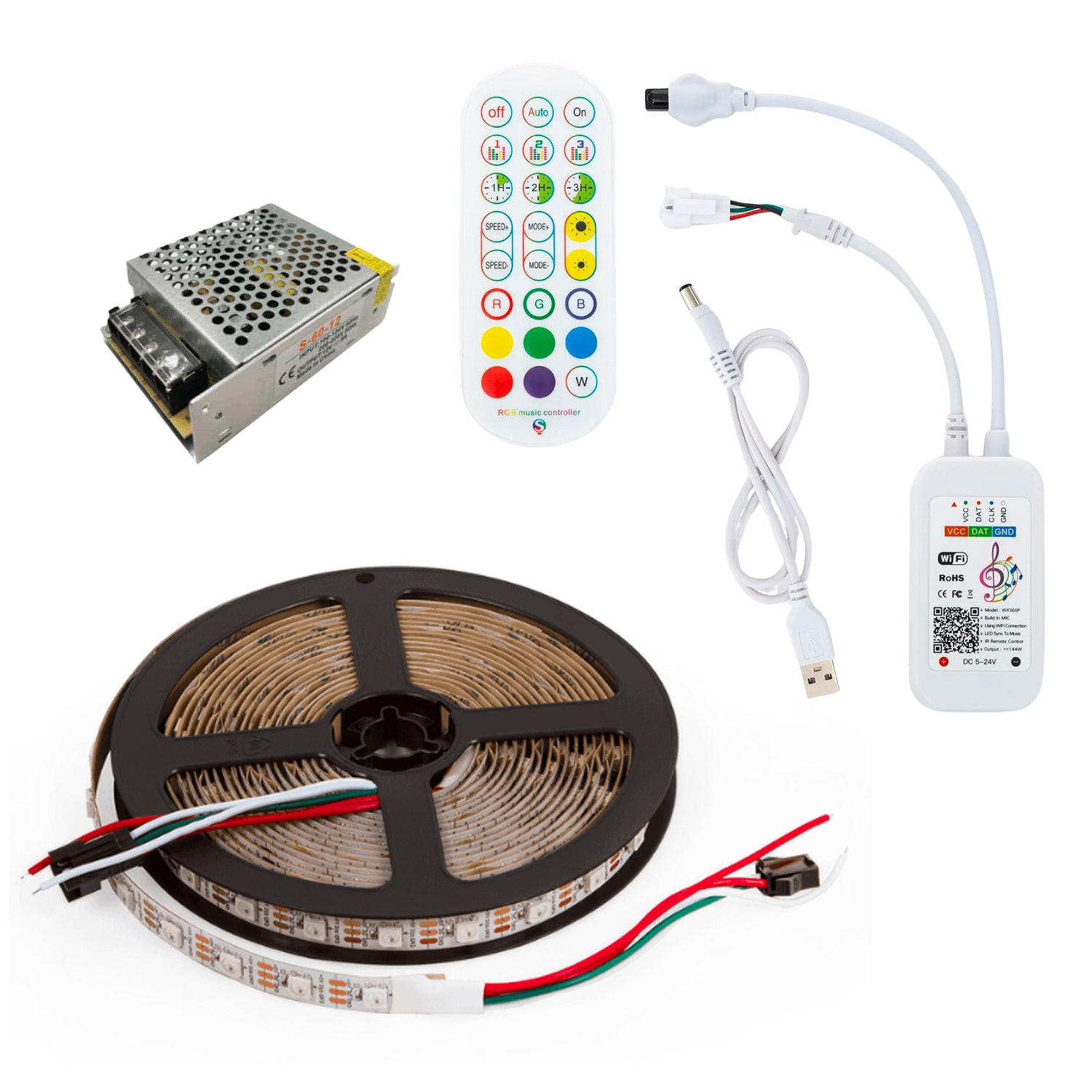 Kit Cinta Led Sinfonia Control Y Fuente De Poder Sku74610114 1