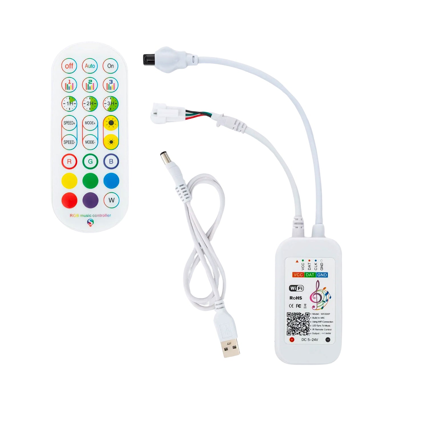 Conector Con Control Simple Para Cinta Rgb Sinfonia Sku74650000