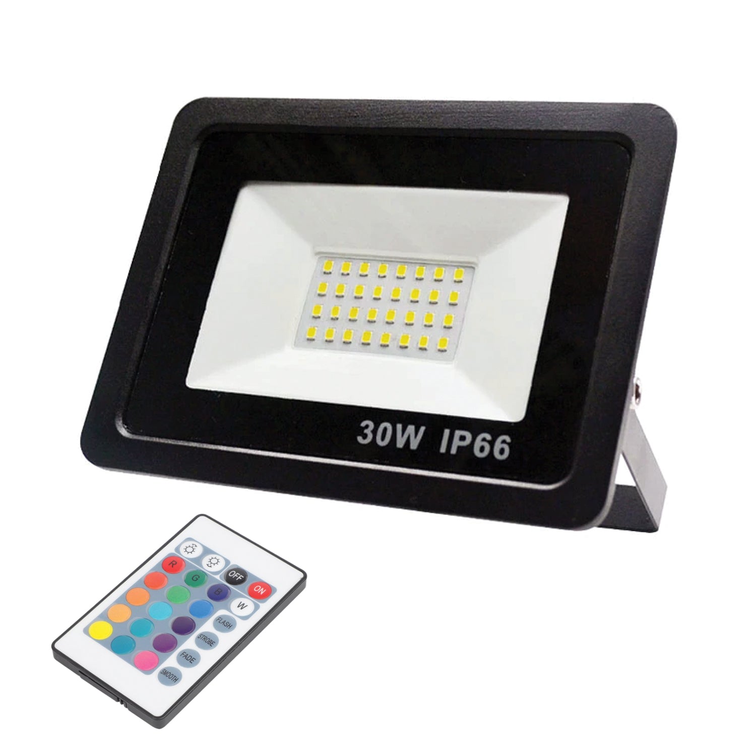 Foco Proyector De Area Led 30W Rgb Con Control Remoto Skuc8094