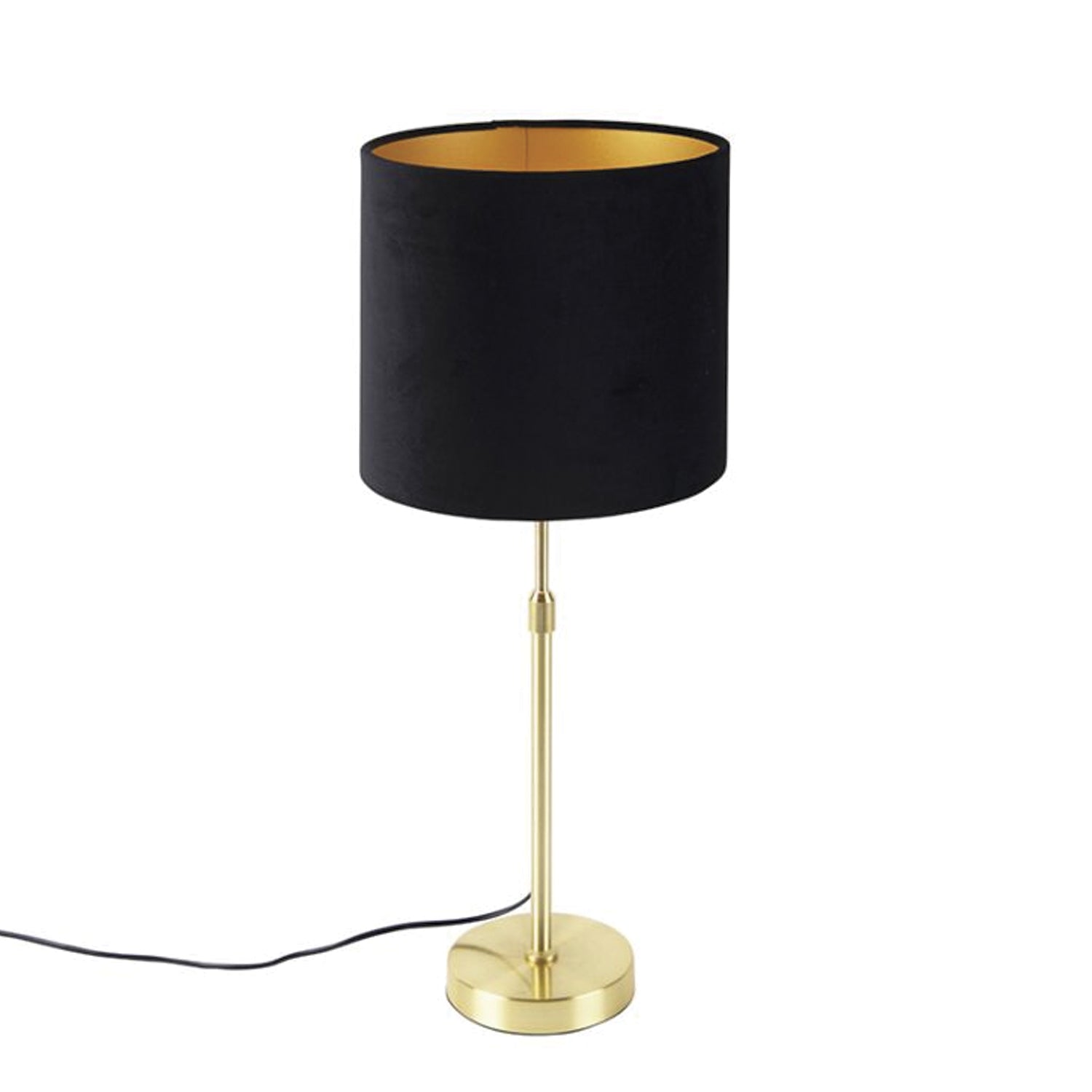 Lampara De Mesa Varella Con Pantalla E 27 Dorado Skulc0115