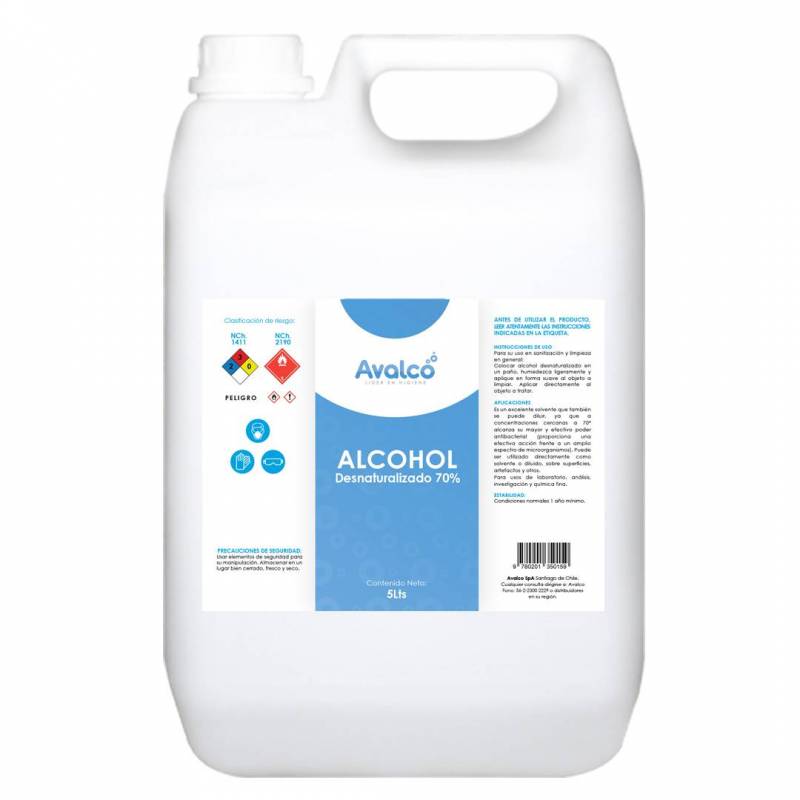 Alcohol Desnaturalizado Al 70 De 5Lts