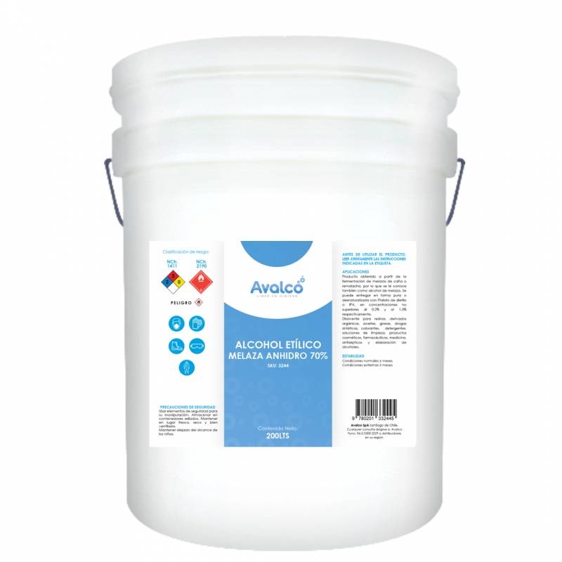 Alcohol Etilico Melaza Anhidro 70 20Lts