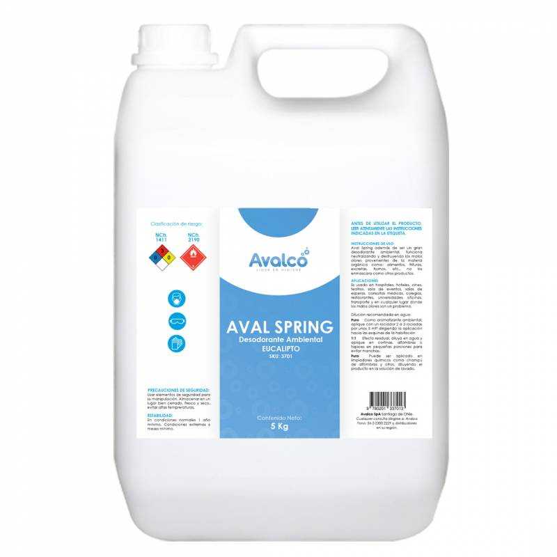 Desodorante Ambiental Aroma Eucalipto Aval Spring 5 Lt