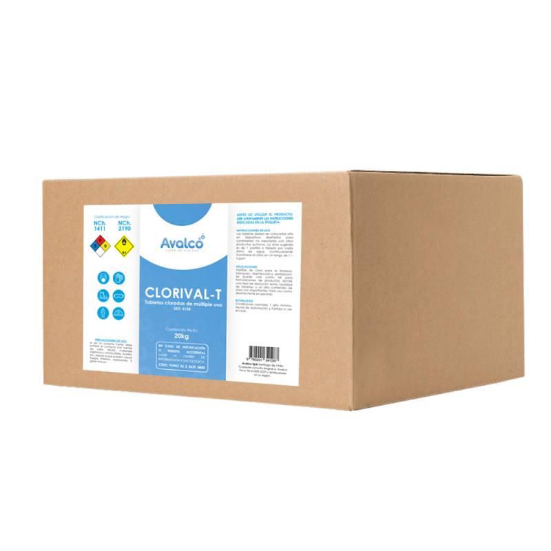 Tabletas Cloradas De Multiple Uso Clorival T Caja De 20Kg