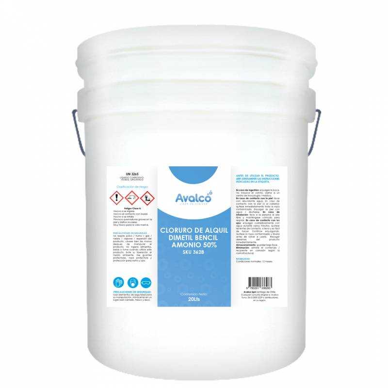 Cloruro De Alquil Dimetil Bencil Amonio 50 Bd 20 Lt