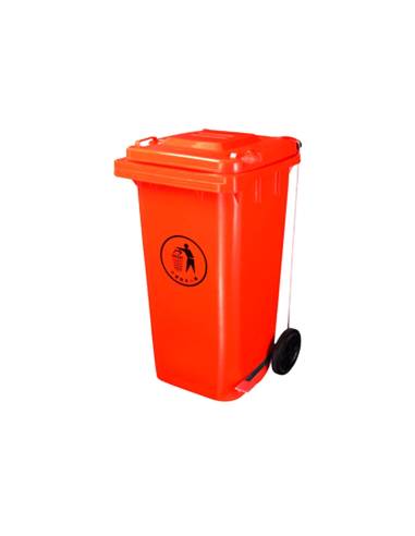 Contenedor De Basura Rojo 120L Glanz