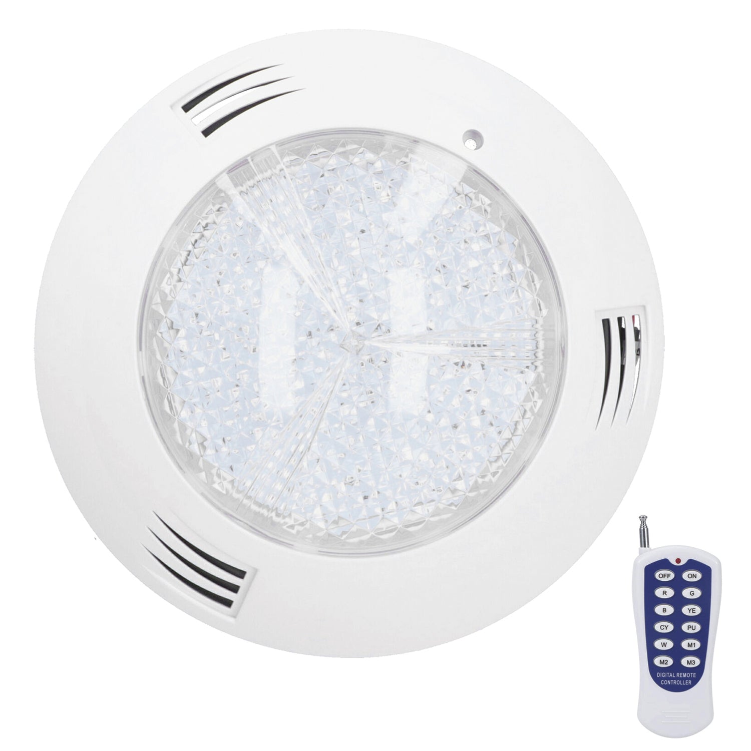 Foco Led Piscina Rgb Con Control Remoto Azul 24W 12V Skucd Pc 24Rgb