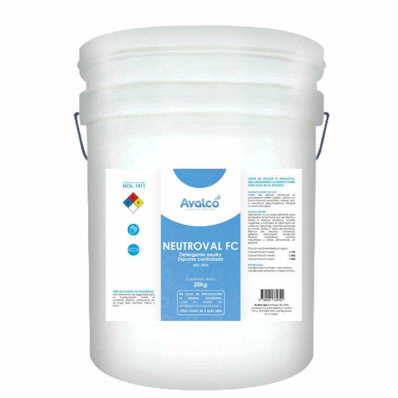 Detergente Neutro Neutroval Fc 20 Lts