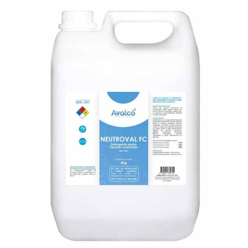 Detergente Neutro Neutroval Fc 5 Lt